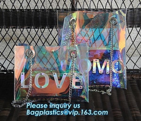 De Zak Vinylpvc Transparant Klein Tote Handbags Shopping Shoulder Bags, zak van het de schouderstrand van pvc de waterdichte, pa van het de zomerstrand