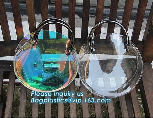 handtas van de manier duidelijke pvc van de eco de vriendschappelijke tiener, Plastic pvc-Handtassen voor Vrouwen, de Promotiehandtas van lage prijs in het groot pvc