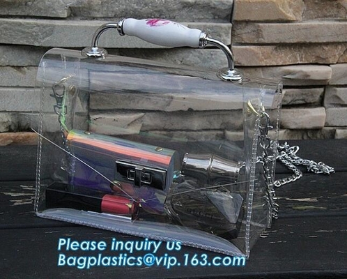 pvc-handtas met kleine zak, van de de Handtasschouder van pvc Transparant Modieus de Zakkruis - lichaamshandtas, pvc-drager, drager han