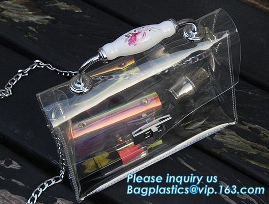 pvc-handtas met kleine zak, van de de Handtasschouder van pvc Transparant Modieus de Zakkruis - lichaamshandtas, pvc-drager, drager han