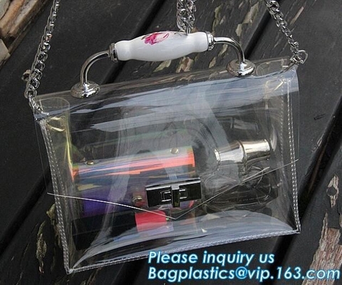 pvc-handtas met kleine zak, van de de Handtasschouder van pvc Transparant Modieus de Zakkruis - lichaamshandtas, pvc-drager, drager han