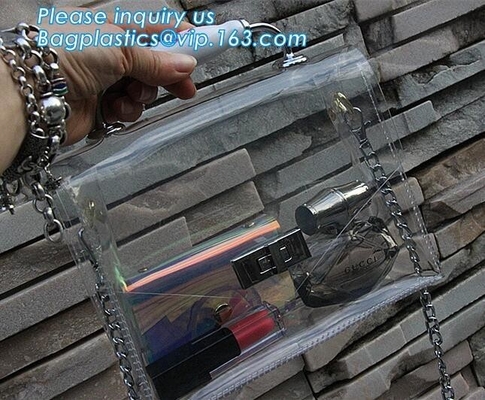 pvc-handtas met kleine zak, van de de Handtasschouder van pvc Transparant Modieus de Zakkruis - lichaamshandtas, pvc-drager, drager han