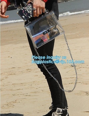 Handtas van de de Slingerzwerver van pvc van het Leuke Meisje van de kettingszak de Duidelijke Transparante, pvc-Vrouwenhandtas, pvc-de handtas van de Strandzak/Maniervrouwen h