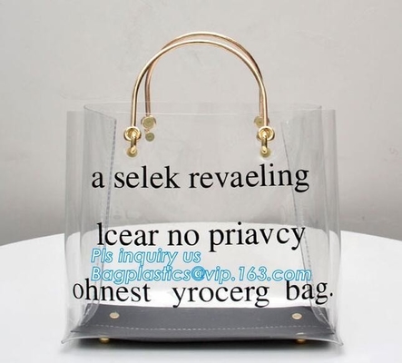 fasion verfraaide PVC/PU-de schouderzak van de damesketting, Schouderhandtas Duidelijk Tote Bag, van het strandzakken van pvc van Dames de duidelijke verpakken en verzenden van pvc