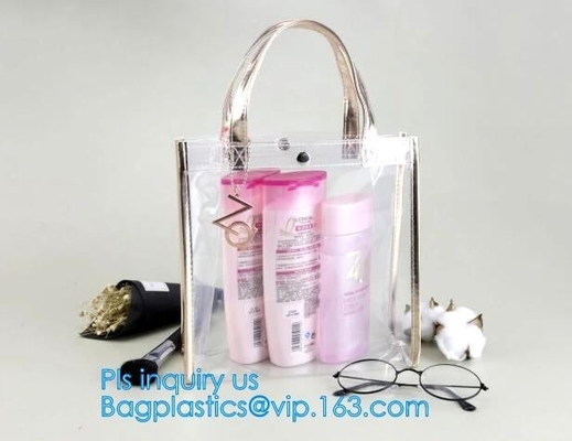 De Zak van pvc van Tote Bag Clear Shoulder van het douanestadion met Ritssluiting, pvc-van de de zak duidelijke transparante gelei van de brievenemmer de schoudertotalisator
