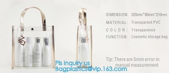 De Zak van pvc van Tote Bag Clear Shoulder van het douanestadion met Ritssluiting, pvc-van de de zak duidelijke transparante gelei van de brievenemmer de schoudertotalisator