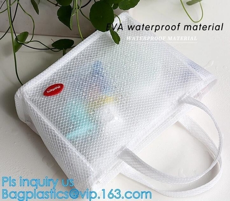 Het Geval van vrouwenmesh shoulder bag handbag travel Tote Beach Toiletry Storage Bag, de Opslaghandtas Mesh Tote Hand van het Reisstrand