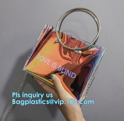 Van de handtas de Transparante pvc van maniervrouwen zak van de het Strand enige schouder Duidelijke, vrouwenhandtas, pvc-de zak van de de vrouwentotalisator van handtasdames