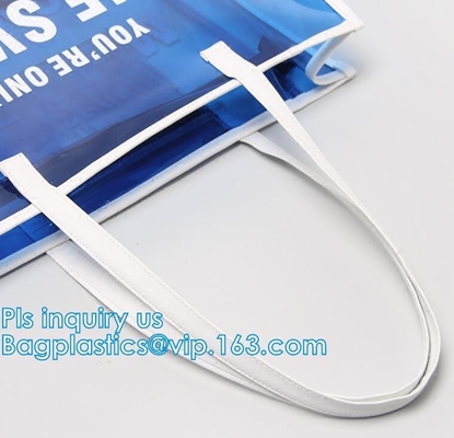 Van de Vrouwenhandtassen van de manierzomer van de Schouderzakken Transparant pvc Tote Beach Bags, Promotie het Strandzak van de Zomer Duidelijke pvc, peuter