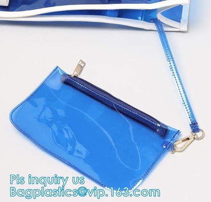 Van de Vrouwenhandtassen van de manierzomer van de Schouderzakken Transparant pvc Tote Beach Bags, Promotie het Strandzak van de Zomer Duidelijke pvc, peuter