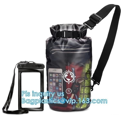 waterdichte droge zak met waterbestendige droge zak van de schouderriemen de openluchtrugzak, de Plastic Drawstring Rug van Spelsportpack