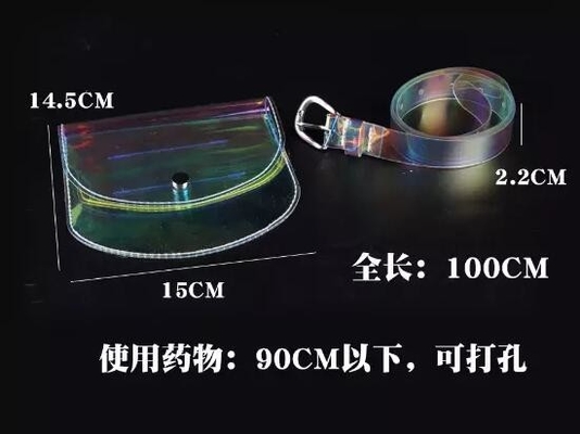 De Zak van de de Sportenriem van laserpvc, Taillezak, Fanny Pack, van de het Gevalzak van de Taillezak zak van de de sportentaille van pvc de Duidelijke/transparante riem, zak