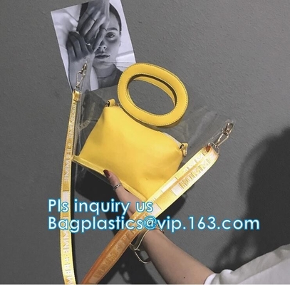 pu van de totalisatorzak de waterdichte handtas van het strandpakket, de Kleurrijke Handtas van pvc Pu voor Vrouw, de Vrouwenhandtas van de Strandzak met Katoenen Rop