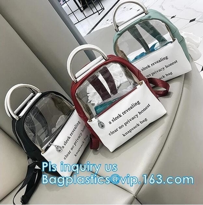 De Zak van pvc Waterdichte Droge Wandelingsrugzak, Modieuze Transparante Waterdichte Pvc-Rugzak, Toevallige Duidelijke pvc-Rugzak Plast
