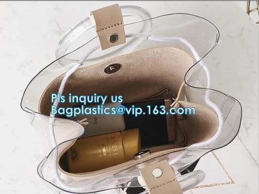 De handtas van de de dameverpakking van pvc van EVA, Online van de manier transparante pvc van winkelchina de dameshandtas, holografische handtas, Kosmetisch RT