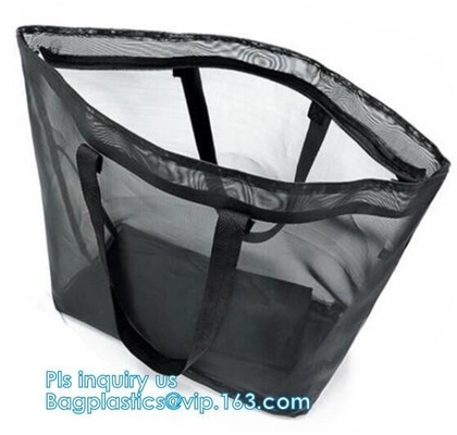 Mesh Foldable Organizer Cosmetic Makeup-Toiletry Zak, Promotiepvc Mesh Cosmetic Bag, de Rode kosmetische zak van het lippennetwerk, pak