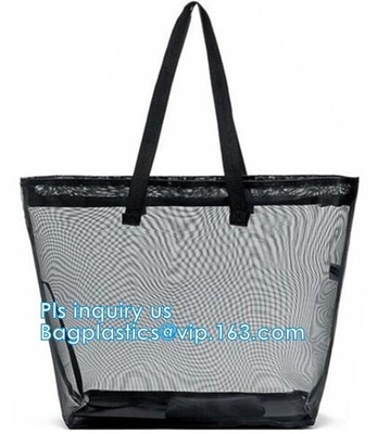 Mesh Foldable Organizer Cosmetic Makeup-Toiletry Zak, Promotiepvc Mesh Cosmetic Bag, de Rode kosmetische zak van het lippennetwerk, pak