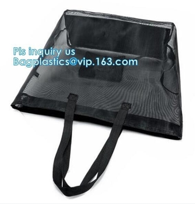 Mesh Foldable Organizer Cosmetic Makeup-Toiletry Zak, Promotiepvc Mesh Cosmetic Bag, de Rode kosmetische zak van het lippennetwerk, pak