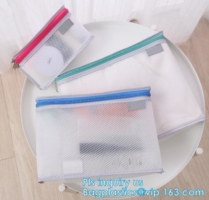 De nylon kosmetische Zak van Mesh Makeup/het kleine nylon netwerk maakt omhoog kosmetische zak, Reis Mesh Cosmetic Makeup Organizer Bag, netwerk