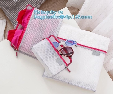De nylon kosmetische Zak van Mesh Makeup/het kleine nylon netwerk maakt omhoog kosmetische zak, Reis Mesh Cosmetic Makeup Organizer Bag, netwerk
