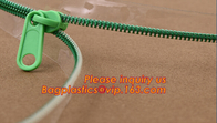 dubbele het spoor plastic ritssluiting van pp, pe plastiz verbindingsritssluiting, PE Hermetische verbindingsritssluiting