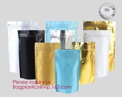 Online Product 135*265*75MM Tribune op van de de Aluminiumfolie Vierkante Bodem van de Ritssluitingszak de Koffiezakken met bageas van Klepbagplastics