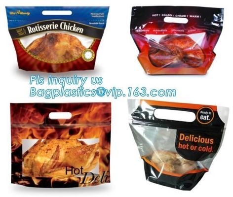 De hete zak van de braadstukkip/hete braadstuk plastic verpakkende zak voor eend, kip, vissen, Fried Chicken Packaging Clear Microwaveable