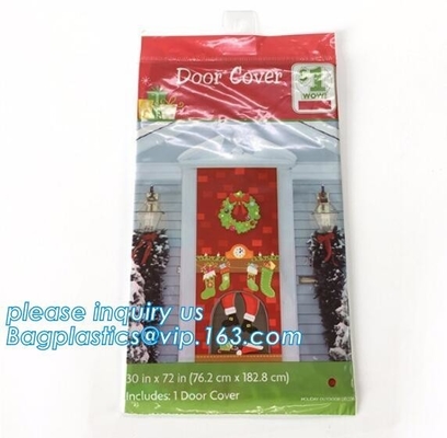 Van de de leverancierspartij van China van het Kerstmishuis de Bijkomende Gelukkige van de de Decoratiedeur affiche van de de Dekkingsdeur, deurdekking voor Kerstmis decorat