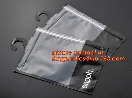 de plastic de hangerzak van het douanevliegtuig voor kleren, van de hangerpvc Zip lockkk van de Manierdouane de zak van de de verpakkingszak voor kleren verpakt bageas