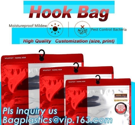 Van de het Handvathanger van de kantoorbehoeften de Vastgestelde Transparante Plastic Boog van het de Ritssluitingsslot Zak van Pvc Kosmetische met Zip lockkk, Zak F van de Hanger de Plastic Haak