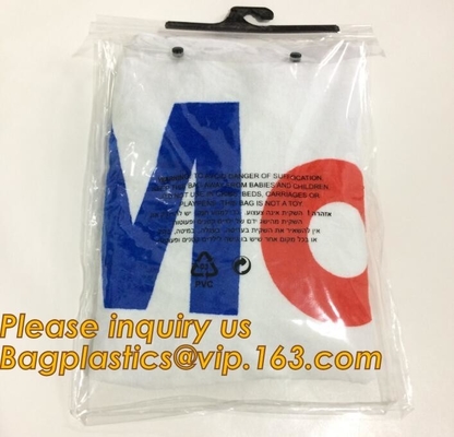waterdichte swimwear bagwithhanger van pvc/pvc-bikinizak/plastic de zak swimwear bagease van Zip lockkk van de bikini verpakkende zak plastic