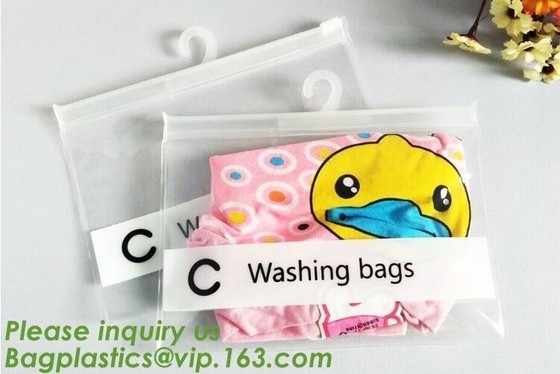hangerzak met ritssluiting op de hoogste, Berijpte Zip lockkk-de hangerzak van zakeva PVC voor kleren, de vorst drawstring zak van EVA, Froste