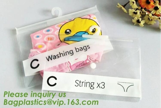hangerzak met ritssluiting op de hoogste, Berijpte Zip lockkk-de hangerzak van zakeva PVC voor kleren, de vorst drawstring zak van EVA, Froste