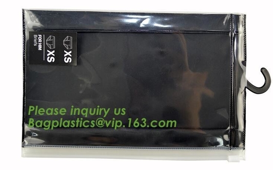 Berijpte Zip lockkk-de hangerzak van zakeva PVC voor kleren, de vorst drawstring zak van EVA, Berijpte Plastic EVA Garment Packing Bag zi