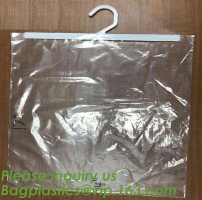 zelfklevende de haak plastic zakken van de ritssluitingshanger voor kledingstuk, de haak plastic zak van de Typehanger, de fabrikanten van de ritssluitingszak, Haakpit