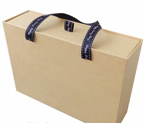 De douane drukte luxe zwart document karton die het magnetische vakje van de kledingsgift met lint, Document het Vakje van de Chocoladegift vouwen voor