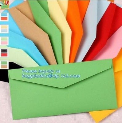 De in het groot kringloop het document van de douanekraftpapier van de druk kleurrijke gift envelop verpakking, OEM paste mini met de hand gemaakte compensatiedruk aan