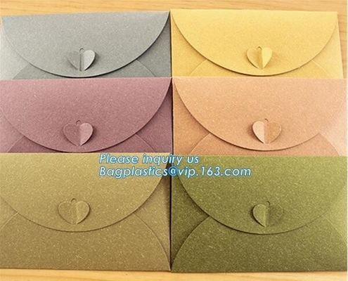 De matte zwarte kaartdocument envelop in de grootte van A4 A5 B5 C5 C6 A3 met de folie van de de drukkleur van het douaneembleem nam gouden het stempelen zilver toe