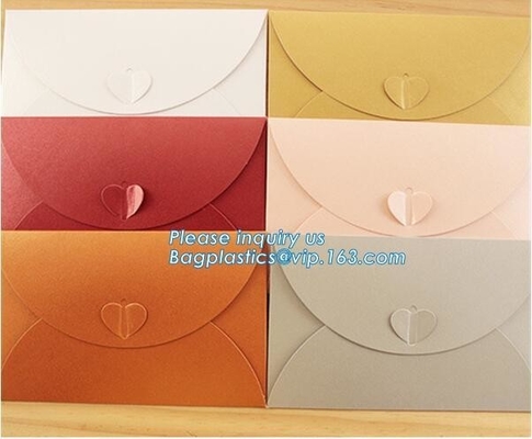 De matte zwarte kaartdocument envelop in de grootte van A4 A5 B5 C5 C6 A3 met de folie van de de drukkleur van het douaneembleem nam gouden het stempelen zilver toe