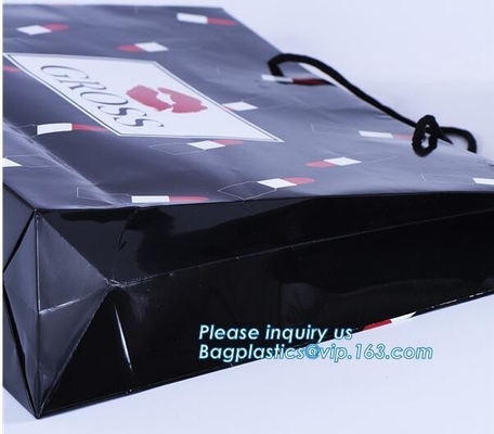 iriserende het document van luxe witte sachets zak, het document van de de Drukvervaardiging van China Luxe verdraaide handvatzak, bagplastics, packa