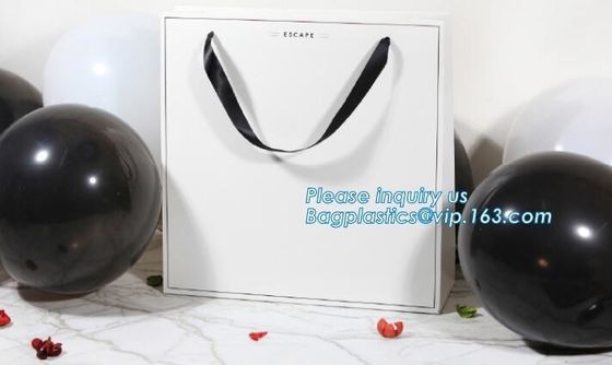 De kaartdocument van de luxedouane zwarte zak met gouden folie het stempelen ontwerp voor de giftverpakking van /bottle van het wijnglas, bagplasticspak