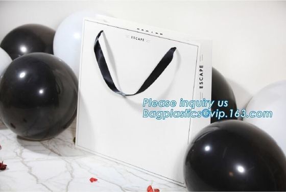 De kaartdocument van de luxedouane zwarte zak met gouden folie het stempelen ontwerp voor de giftverpakking van /bottle van het wijnglas, bagplasticspak