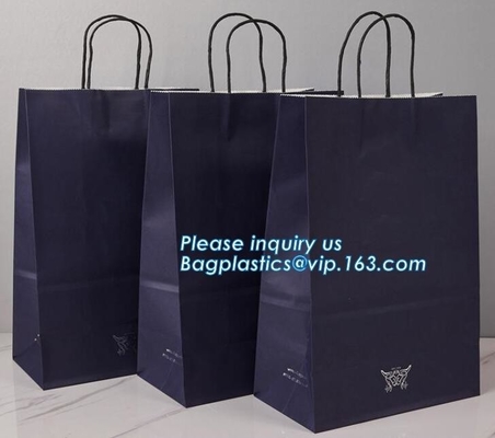 De douane kleurde vierkante bodemdocument boodschappentas met kabelhandvat, de drukfabriek van China plastic verschepende postzak pac