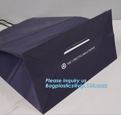 De douane kleurde vierkante bodemdocument boodschappentas met kabelhandvat, de drukfabriek van China plastic verschepende postzak pac