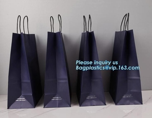 De douane kleurde vierkante bodemdocument boodschappentas met kabelhandvat, de drukfabriek van China plastic verschepende postzak pac