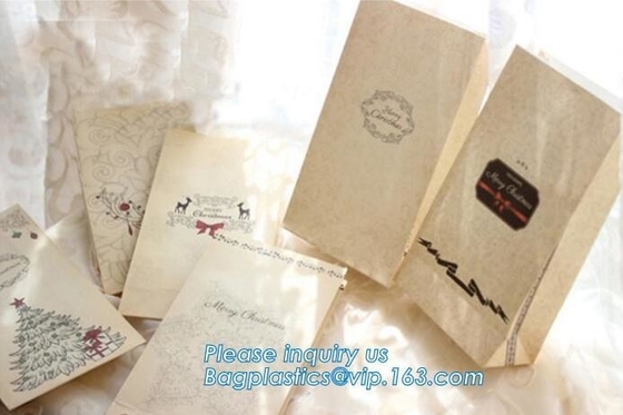 Aangepaste het Document van Browd Kraftpapier het Winkelen Zak met Handvatten voor Kleding, OEM Douane die Kleine Kerstmiswhit drukt van de Luxegift