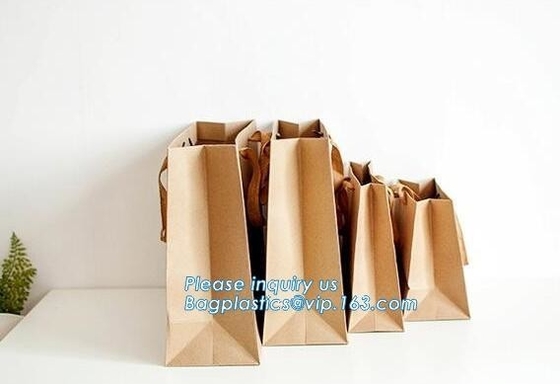 De douane drukte witte kraftpapier-document het winkelen giftzak met handvatdocument boodschappentas, juwelendocument zak/de gift p van de manierluxe