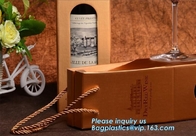 De milieuvriendelijke het document van de de douanedruk van de cmyk gouden kleur zak van de wijngift, promotiedocument Wijnzak/de Zak van de Giftwijn voor Wijncusto