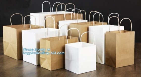 In het groot Draagbaar Blauw Beeldverhaal Winkelend Verpakkend Tote Paper Gift Bag, Document de Zakken van de Wijnfles, het buitensporige document pak van de giftzak
