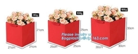 de bloemboodschappentas voor gift, document zak voor draagt bloem, Waterdichte witte Kraftpapier-document bloemzak voor verpakking met lint